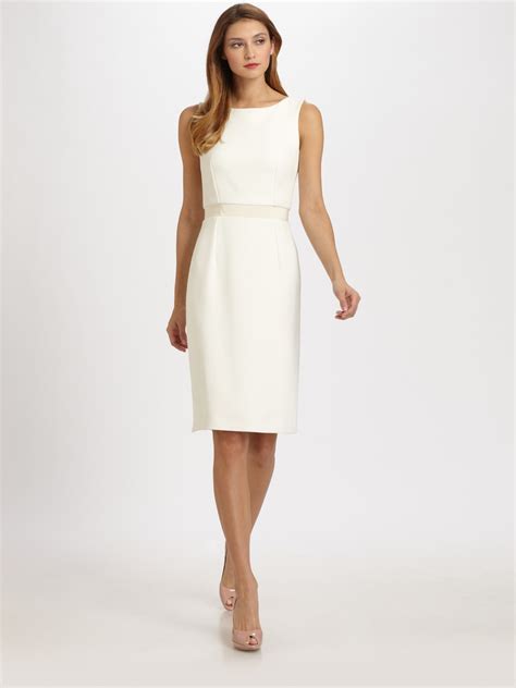 coffee dior blonde woman white dress|Dior dresses for women.